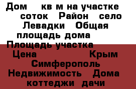 Дом 72 кв,м на участке 10,5 соток › Район ­ село Левадки › Общая площадь дома ­ 72 › Площадь участка ­ 1 050 › Цена ­ 1 950 000 - Крым, Симферополь Недвижимость » Дома, коттеджи, дачи продажа   